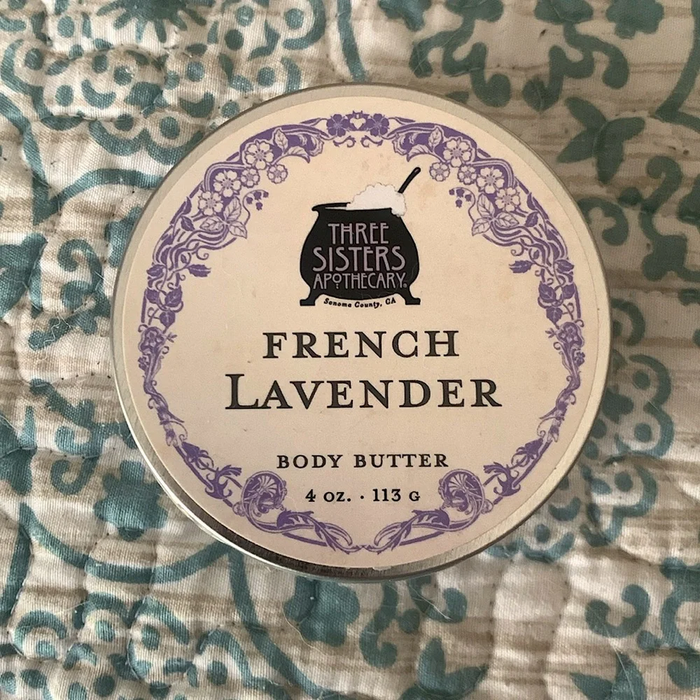 NWT Three Sisters Apothecary Sonoma County CA French Lavender Body Butter Lotion